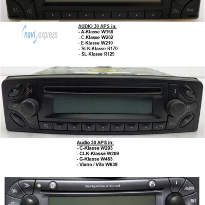 Mercedes-Benz Navigation CD AUDIO 30 APS CD2 Deutschland Alpen BeNeLux 2008/2009 Version 10.1