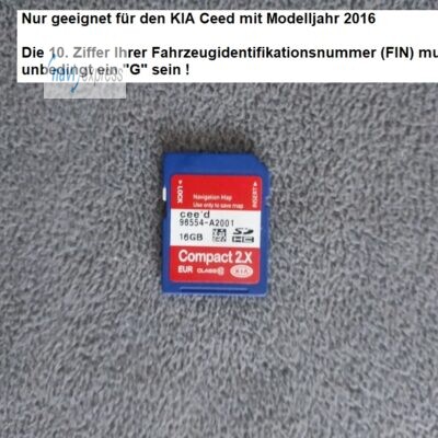 Original Navi SD Karte KIA CEED Compact 2.X Standard Gen2 Europa 2024/2025