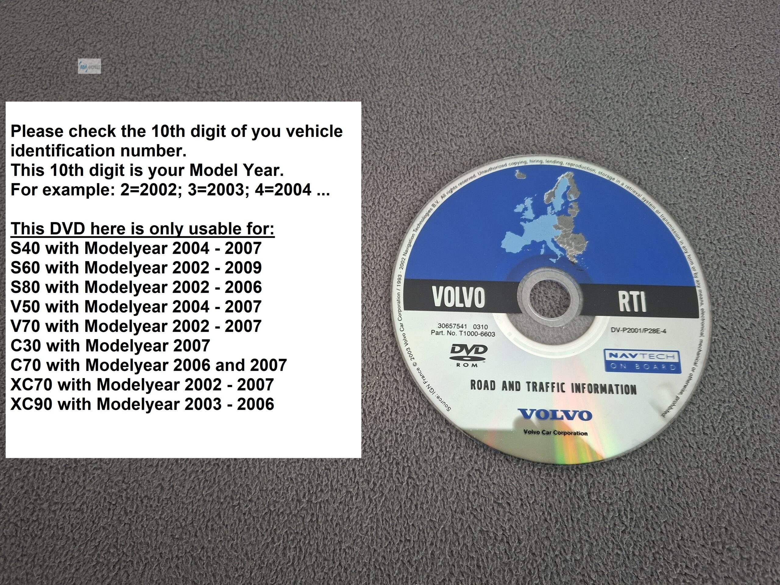 Volvo RTI Navigation DVD Deutschland Westeuropa 2003