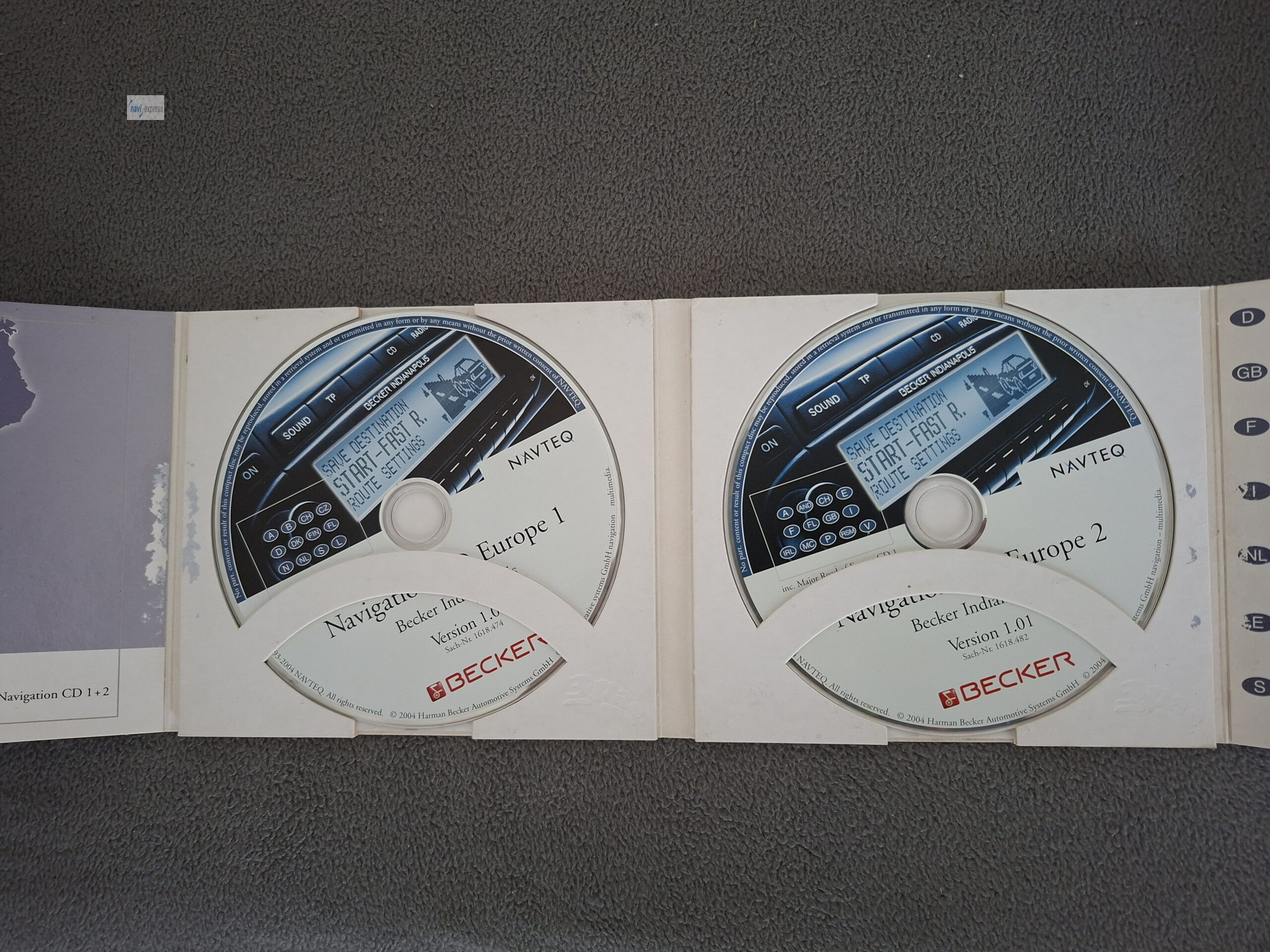 BECKER Navi CD Set Indianapolis (Pro) Deutschland Westeuropa 2004 Version 1.01 – Bild 2