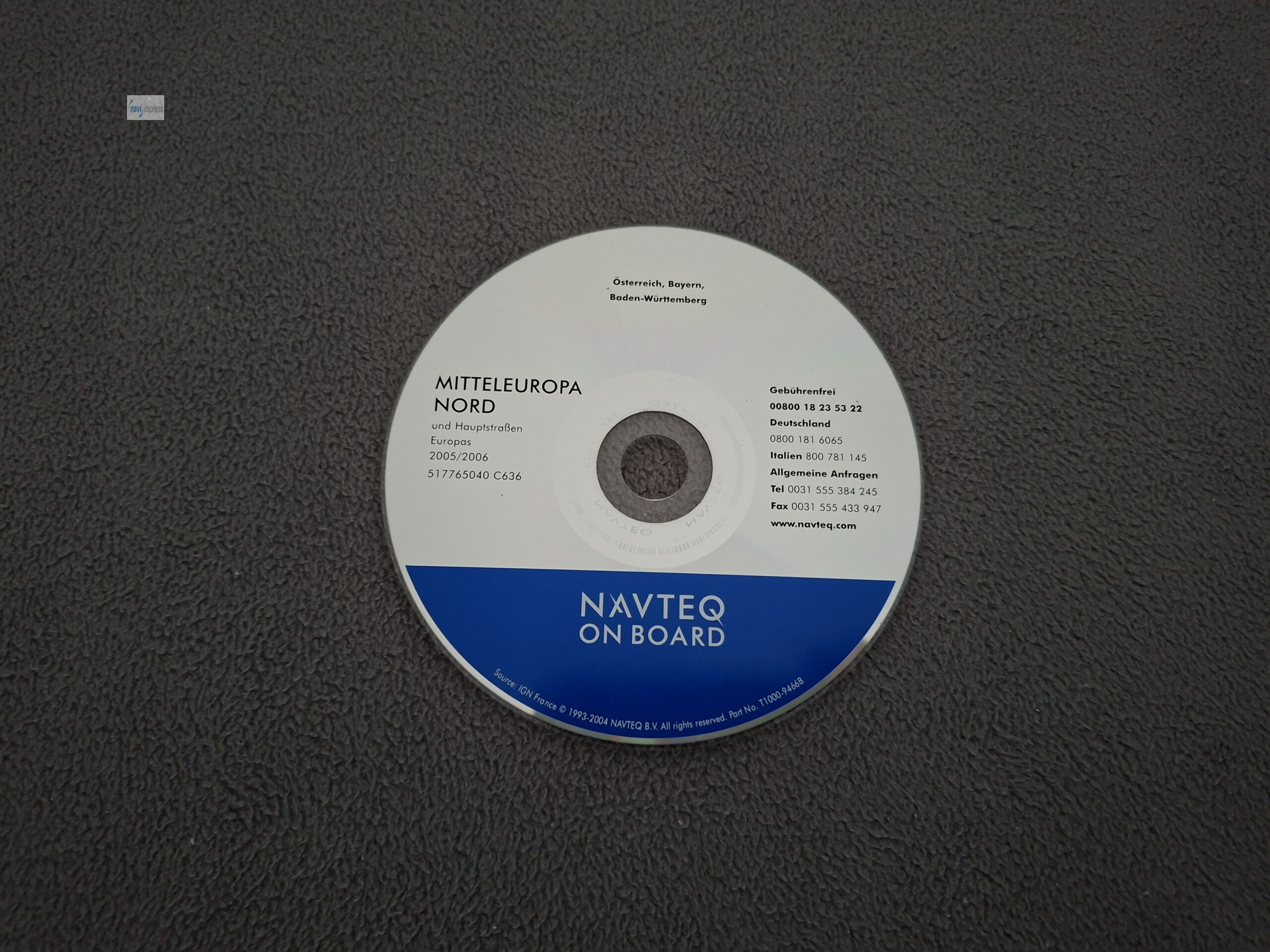 Navigation CD Connect NIT G1 Österreich Bayern BaWü 2005/2006 Alfa Romeo Fiat Lancia Maserati