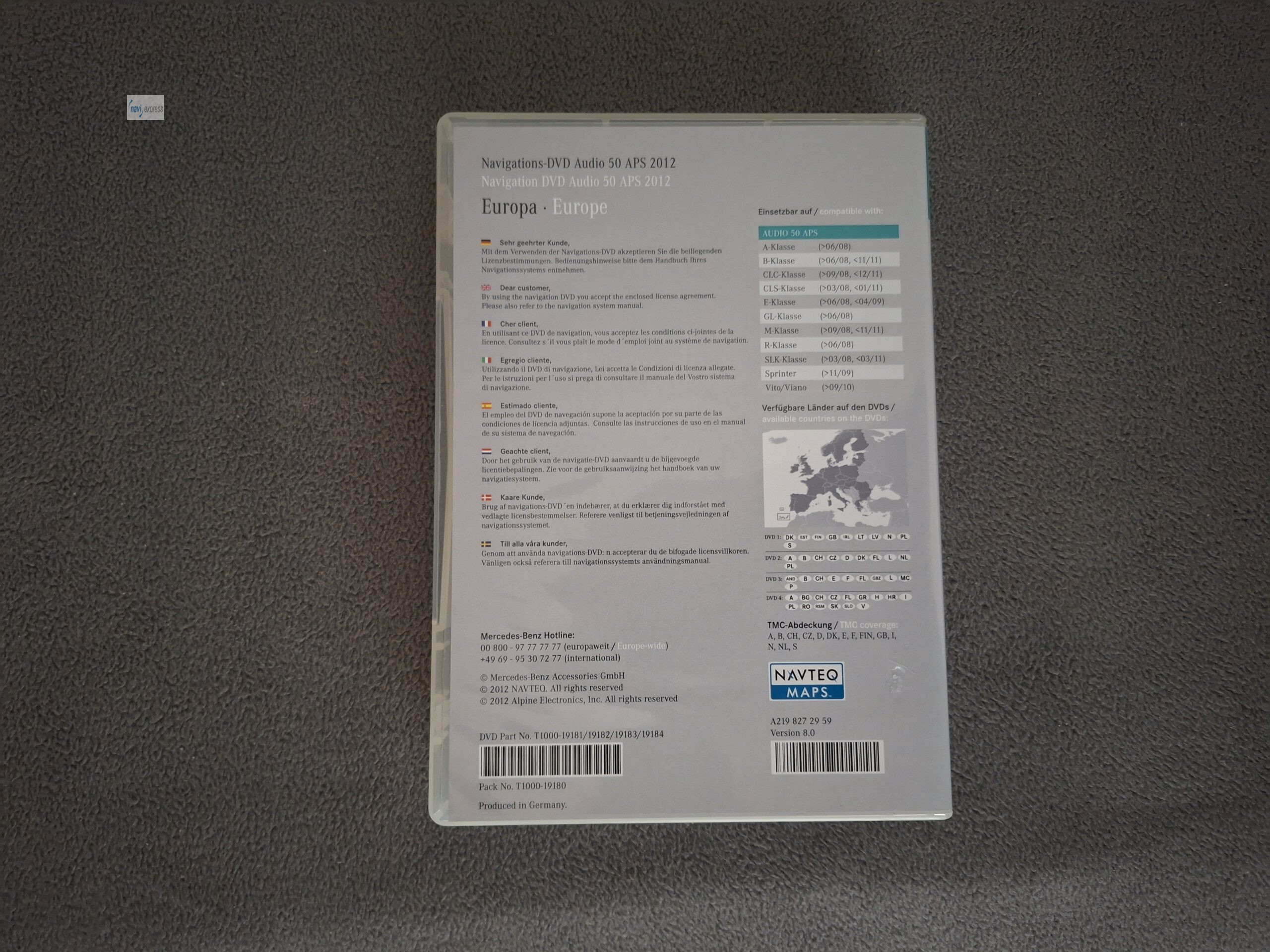 Mercedes-Benz Navi DVD Set AUDIO 50 APS NTG2.5 Europa 2012 – Bild 3