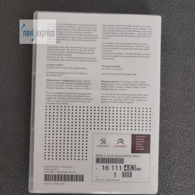 Navi SD Karte Citröen Peugeot MY WAY / WIP NAV Europa 2013