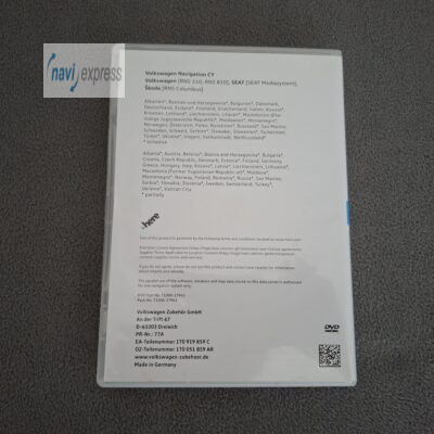 Volkswagen Navigation CY DVD Europa Ost V17 von 2020 Final Update