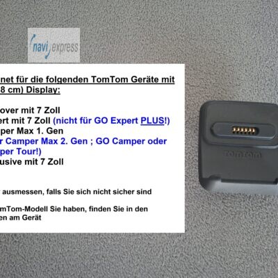 TomTom Halterung Clip 7 Zoll Geräte Discover Expert Camper Max 1 (OHNE SAUGNAPF)