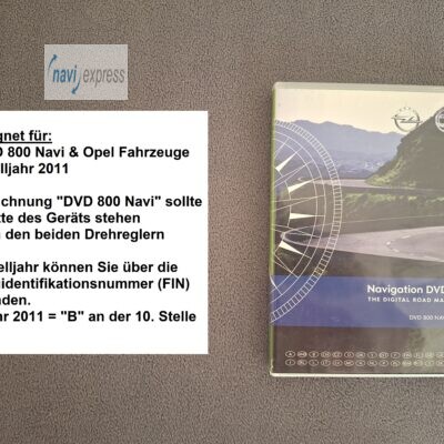 OPEL DVD 800 Navi mit Modelljahr 2011 Europa 2010/2011