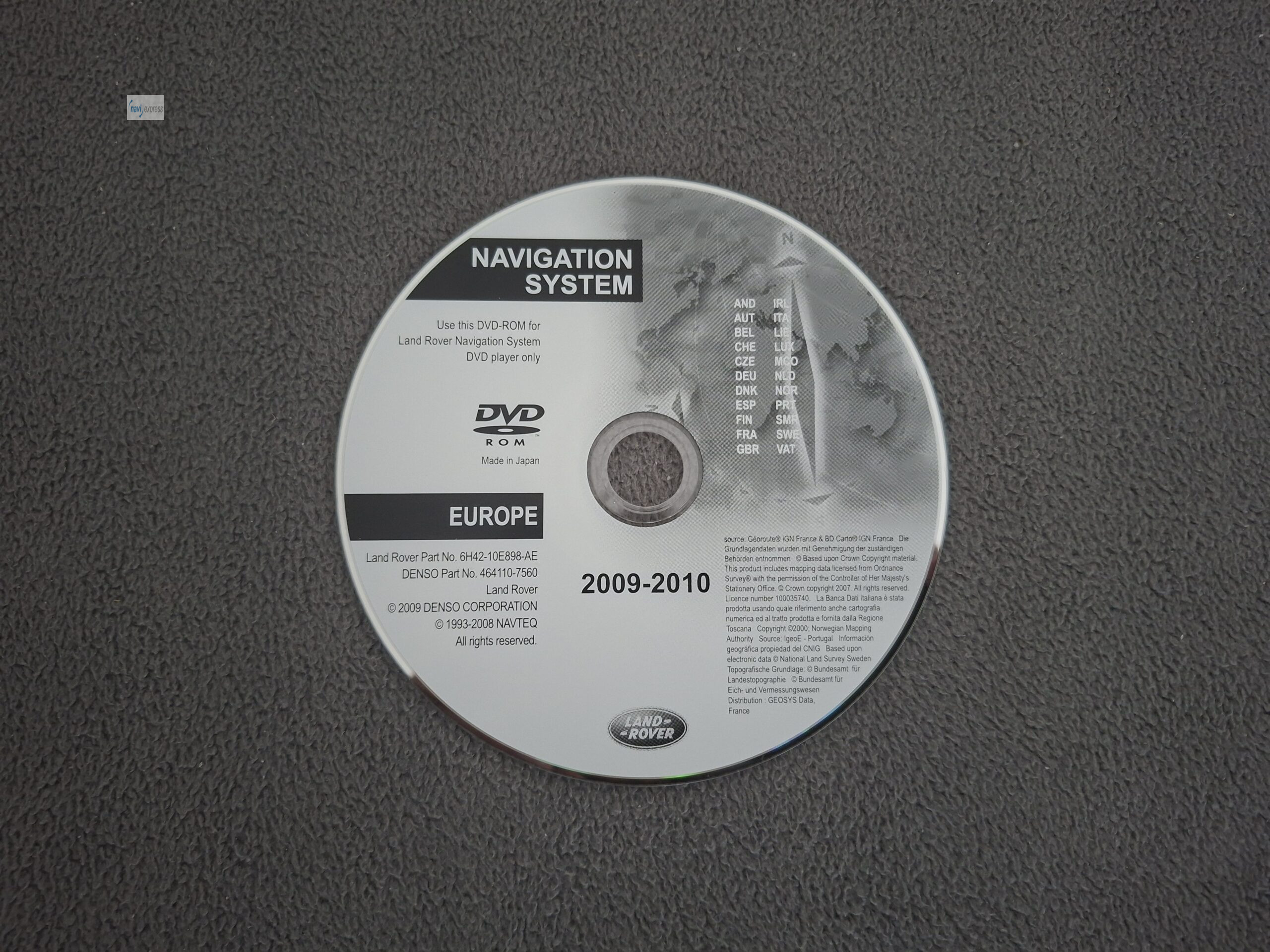 Navi DVD DENSO Range Rover (Sport) Discovery 3 Deutschland Westeuropa 2009/2010