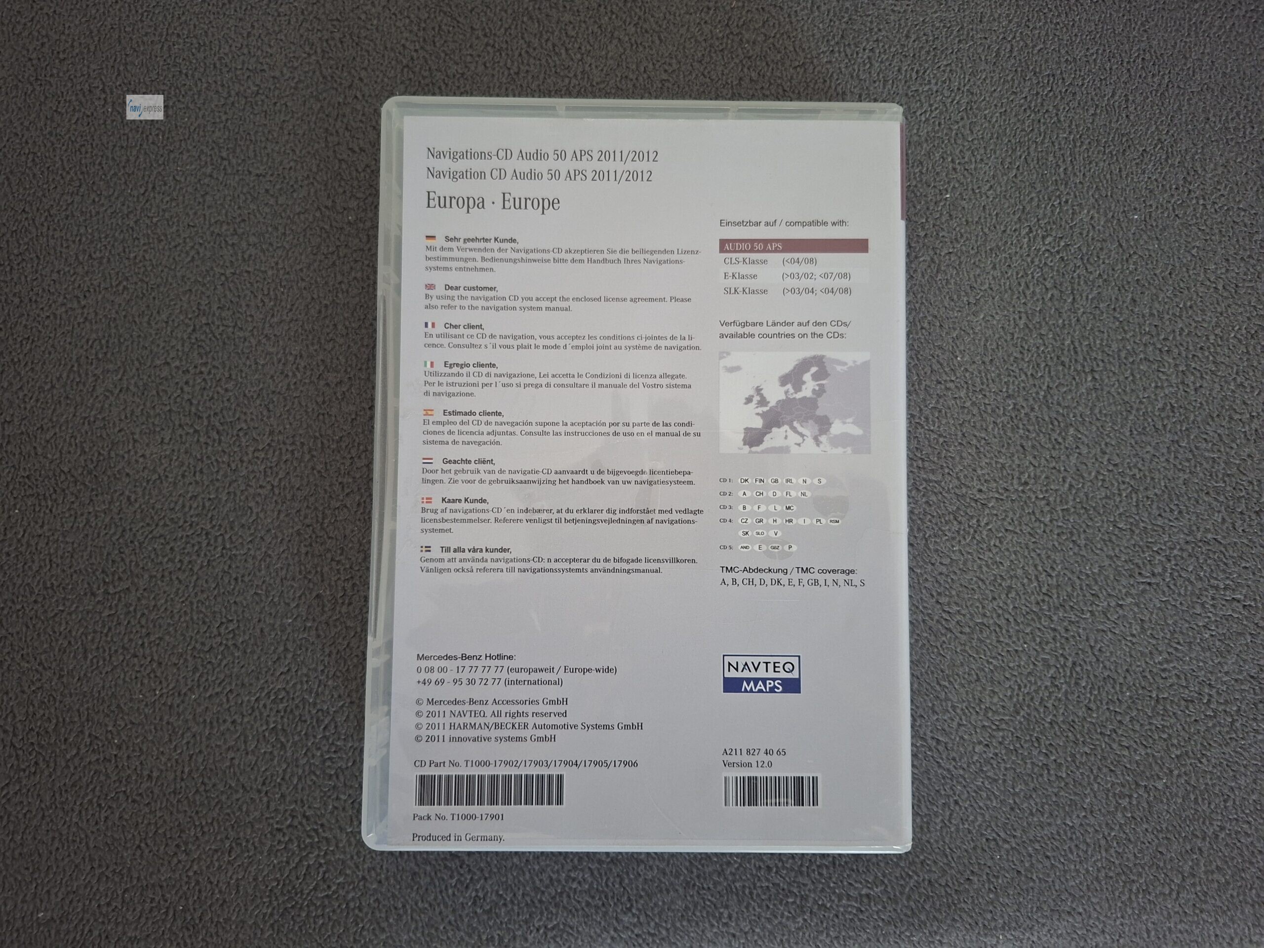 Mercedes-Benz Navi CD Set Audio 50 APS NTG1 Europa 2011/2012 - Image 3