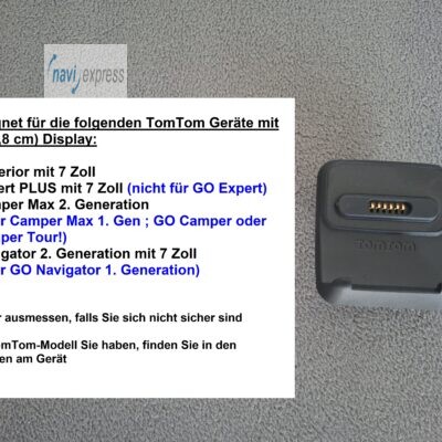TomTom Halterung Clip 7 Zoll Geräte Superior Expert Plus Camper Max 2 Navigator 2 (OHNE SAUGNAPF)