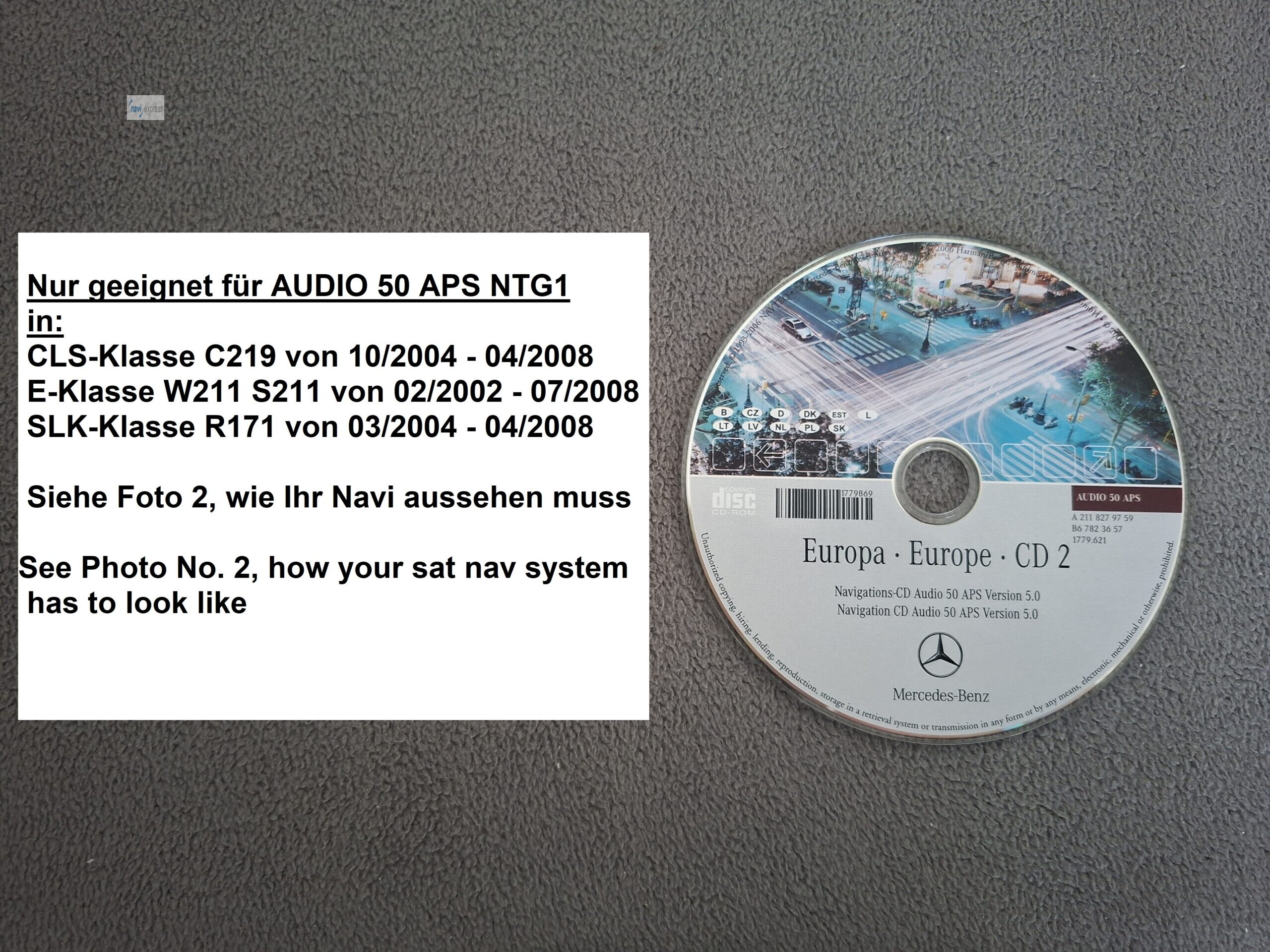 Mercedes-Benz Navi CD Audio 50 APS NTG1 Deutschland 2006 Version 5.0