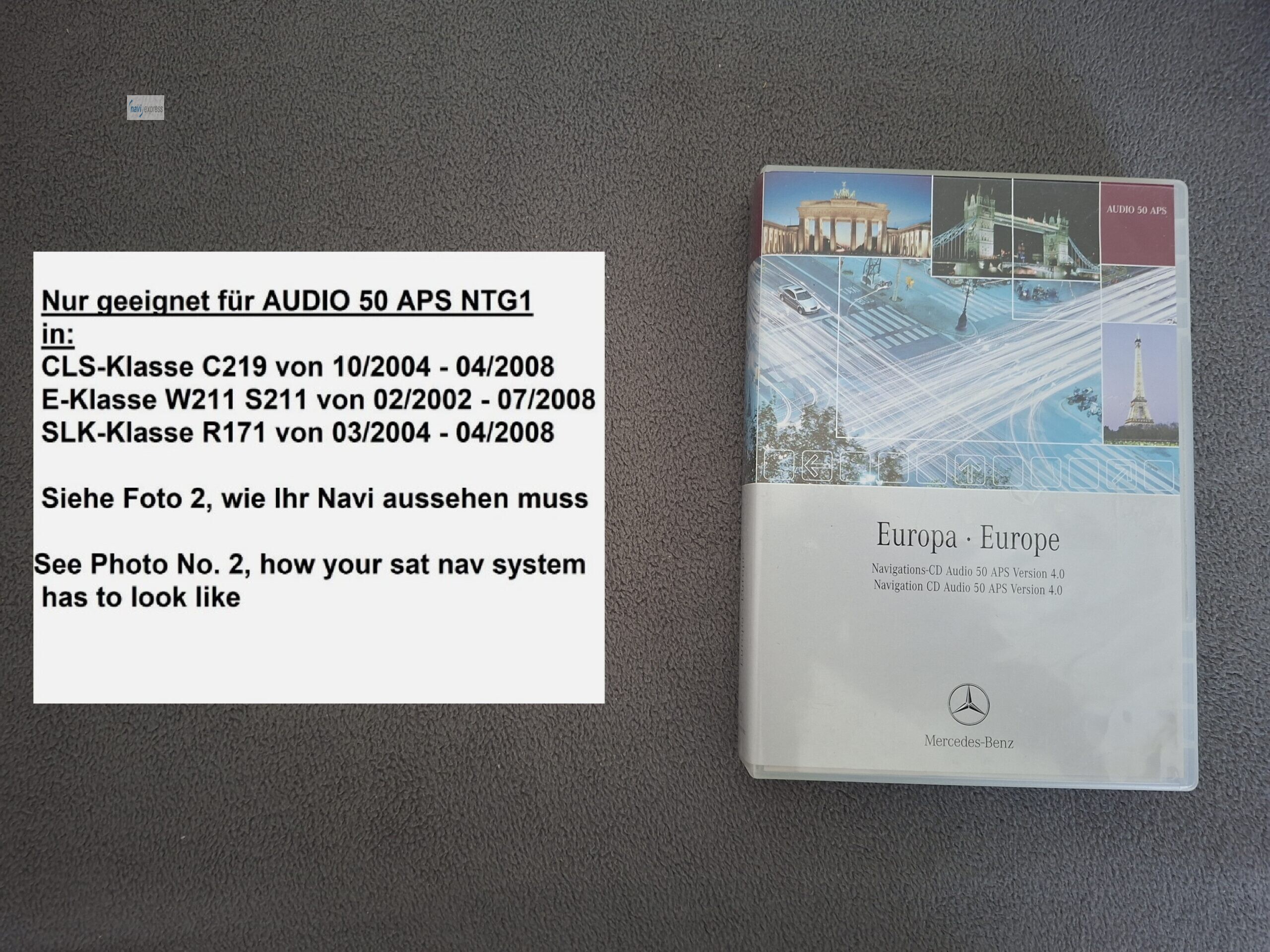 Mercedes-Benz Navi CD Set Audio 50 APS NTG1 Europa 2004/2005 V4.0