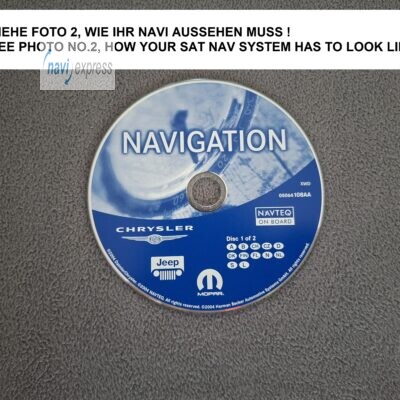 Navi CD RB3 CHRYSLER JEEP CD1 DEUTSCHLAND ALPEN BENELUX SCANDINAVIA 2004