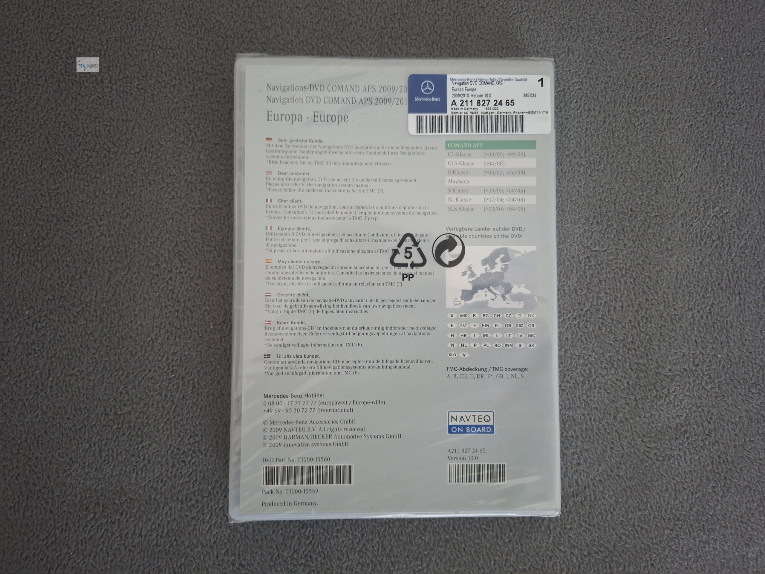 Mercedes-Benz Navi DVD COMAND APS NTG1 Europa 2009/2010 Version 10.0 – Bild 4