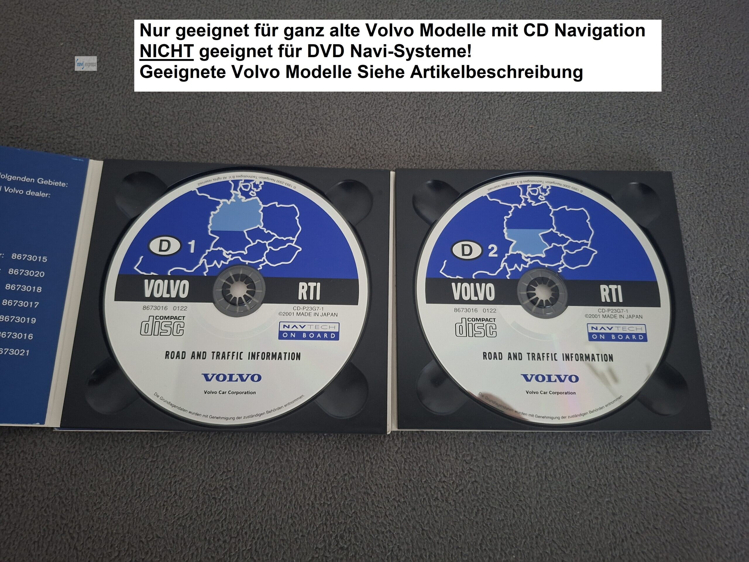Navigation CD Volvo RTI P2X Deutschland 2001