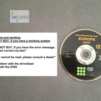 Toyota Navigation DVD TNS600 TNS700 Europa West 2017/2018 Ver.2