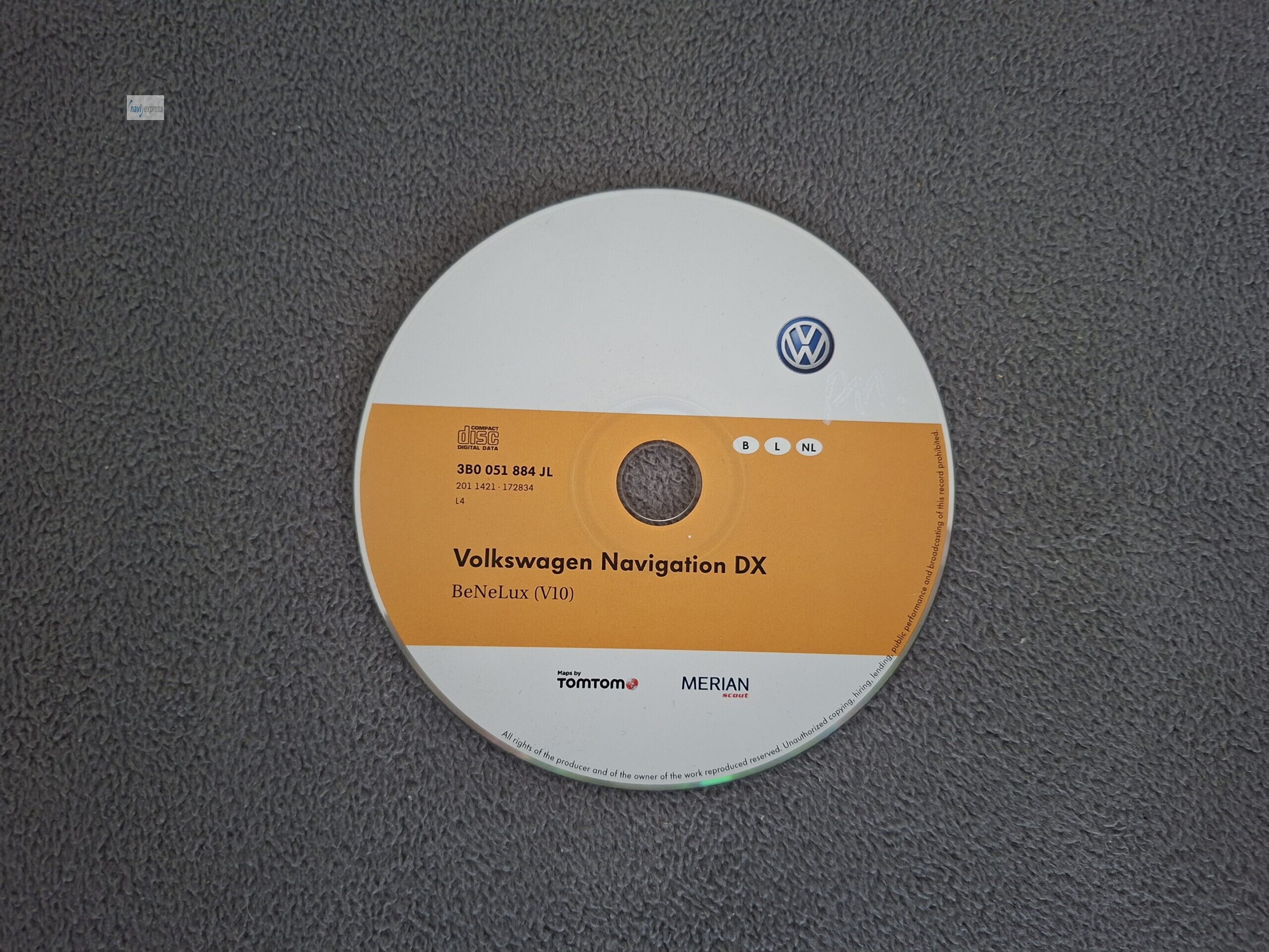 Volkswagen Navigation DX BeNeLux (V10) 2010/2011 3B0051884JL