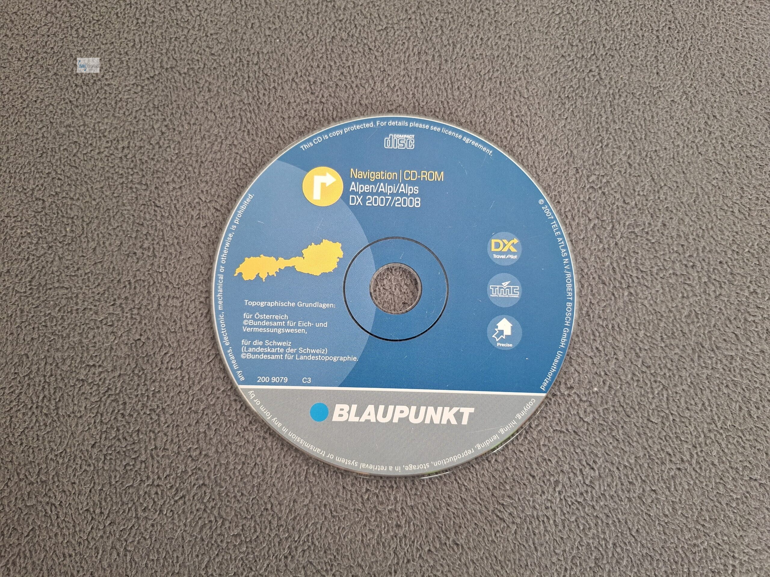 Navi CD Blaupunkt Travelpilot DX ALPEN ÖSTERREICH SCHWEIZ 2007/2008