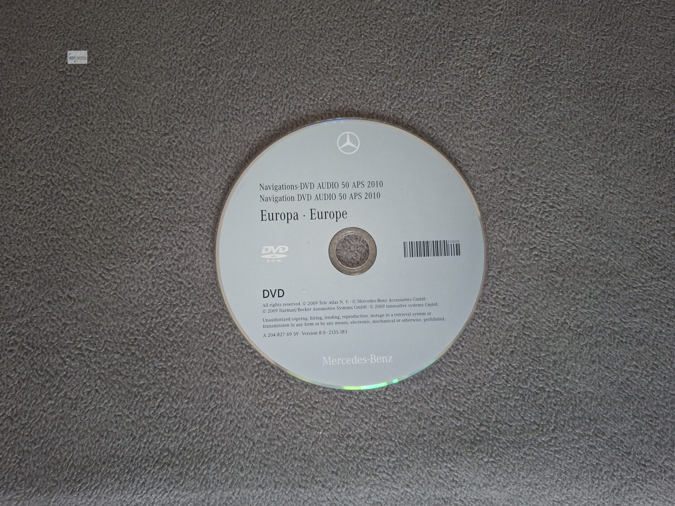 Mercedes-Benz Navigation DVD AUDIO 50 APS NTG4-204 EUROPA 2010