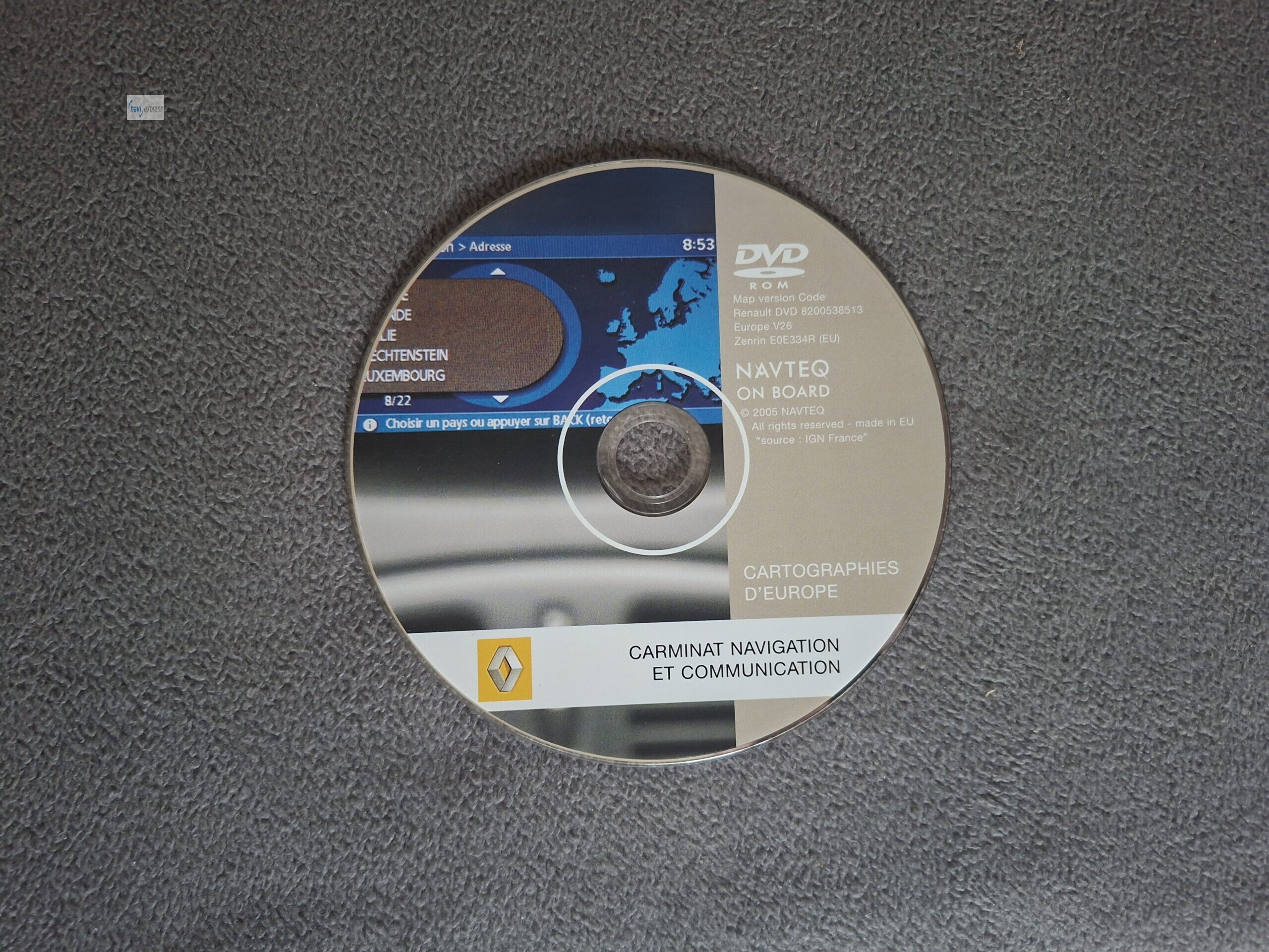 Navi DVD Renault Carminat 3 Navigation et Communication CnC Europa V26 von 2006